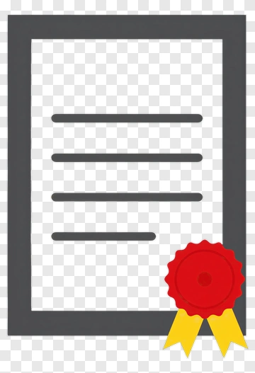 Certificate With Red Seal PNG