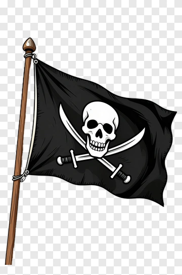 Pirate Flag With Skull And Crossbones PNG