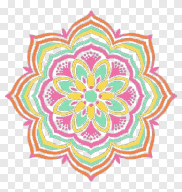 Colorful Mandala Design PNG