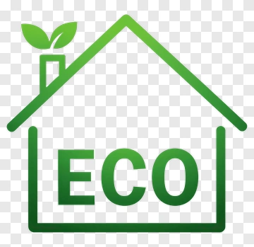 Eco House Symbol With Leaf PNG