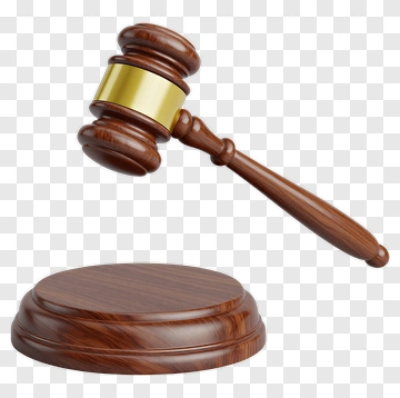Wooden Gavel And Block PNG