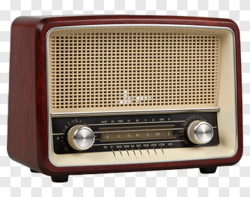 Vintage Wooden Radio PNG