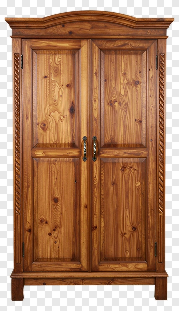 Wooden Cabinet With Double Doors PNG