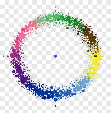 Colorful Circular Splash Design PNG