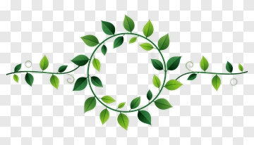 Green Leafy Border Decoration PNG