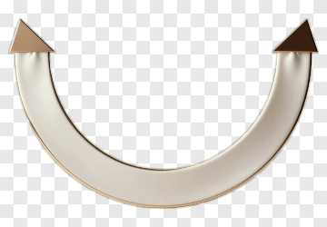 Curved Arrow With Gold Tips PNG