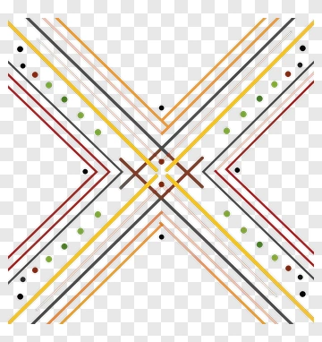 Geometric Pattern With Colorful Lines And Dots PNG