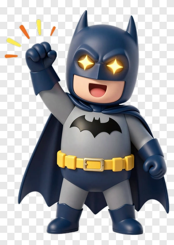 Cartoon Superhero With Excited Expression PNG