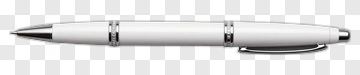 White Pen With Silver Accents PNG