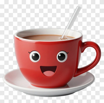 Cartoon Coffee Cup With A Smile PNG