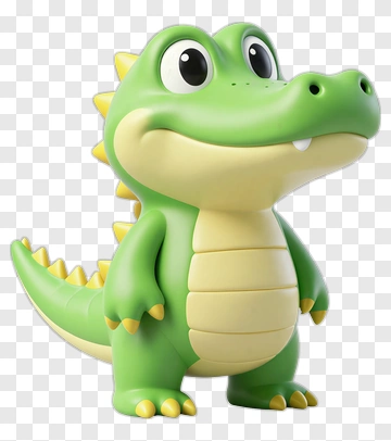 Cartoon Alligator Character PNG