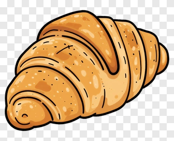 Cartoon Croissant PNG