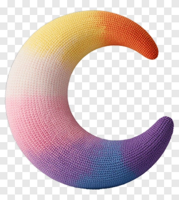 Colorful Crescent Pillow PNG