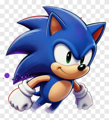 Sonic The Hedgehog Character In Action PNG
