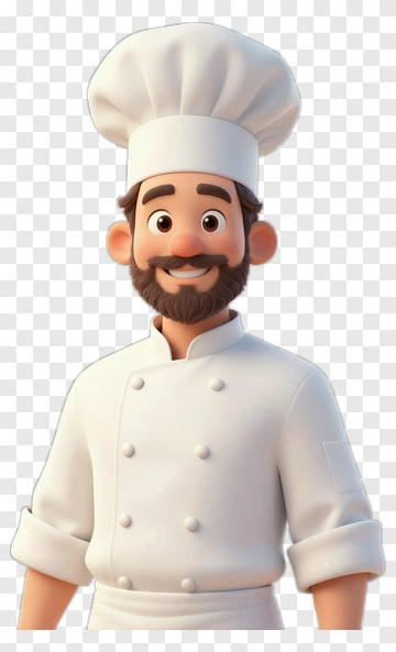 Cartoon Chef With A White Hat PNG