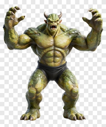 3D Monster Character PNG