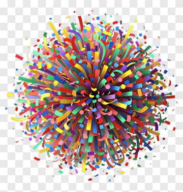 Colorful Celebration Burst PNG