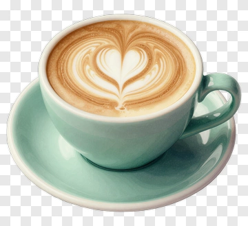 Coffee Cup With Heart Latte Art PNG