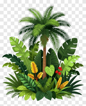 Tropical Plant Composition PNG