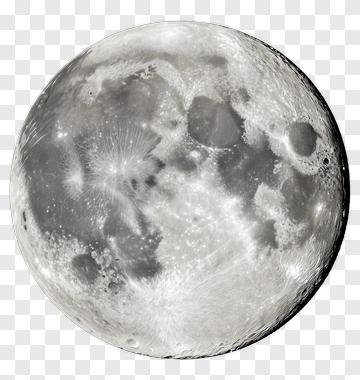 Realistic Full Moon PNG