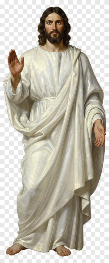 Religious Figure In White Robes PNG