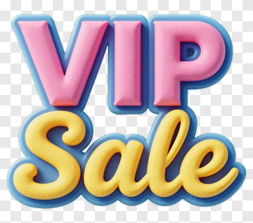 Vip Sale Text Design PNG