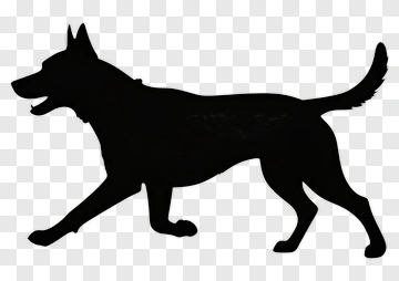 Silhouette Of A Dog Walking PNG