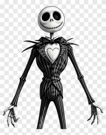 Skeleton Character In A Pinstripe Suit PNG