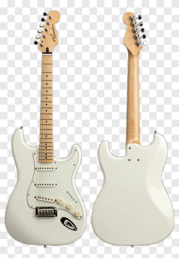 White Electric Guitar PNG