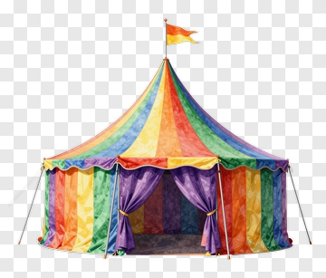 Colorful Circus Tent PNG
