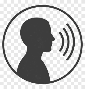 Profile Silhouette With Sound Waves PNG