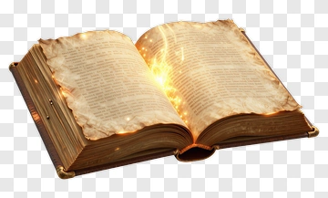 Open Book With Glowing Pages PNG