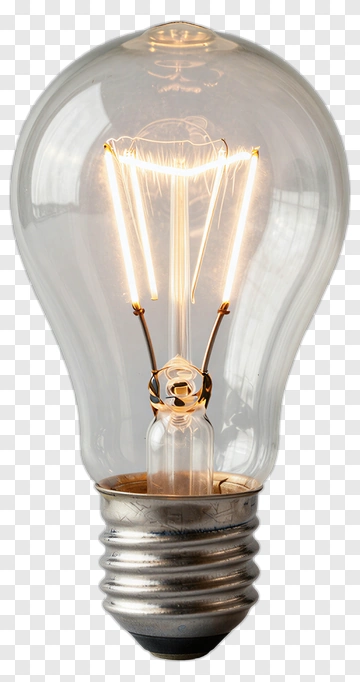 Light Bulb With Filament PNG