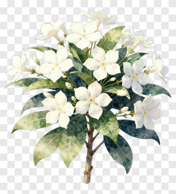 White Flower Bouquet PNG