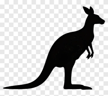 Silhouette Of A Kangaroo PNG