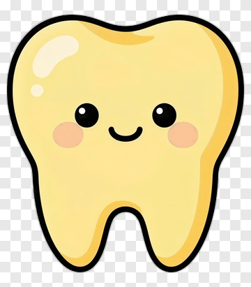 Cartoon Tooth Character With A Smile PNG