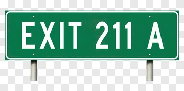 Exit 211 A Road Sign PNG