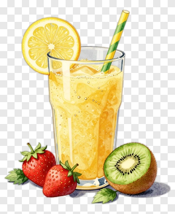 Fruit Smoothie With Strawberries And Kiwi PNG