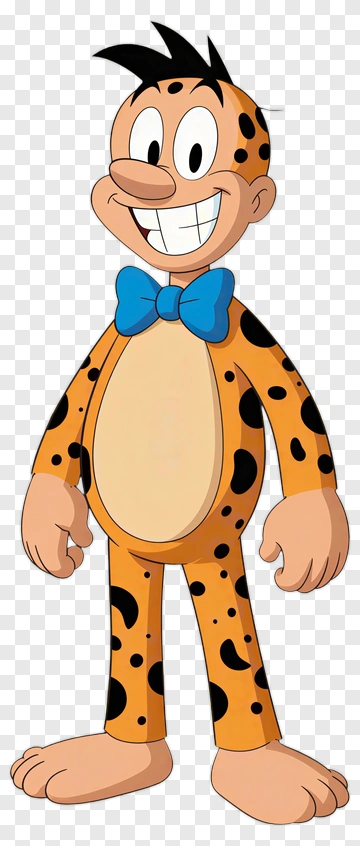 Cartoon Character With Blue Bow Tie PNG