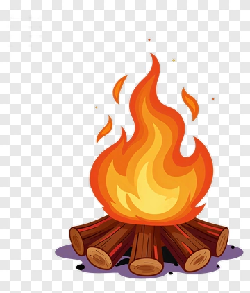 Campfire With Flames PNG