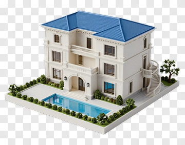 Modern House With Pool PNG