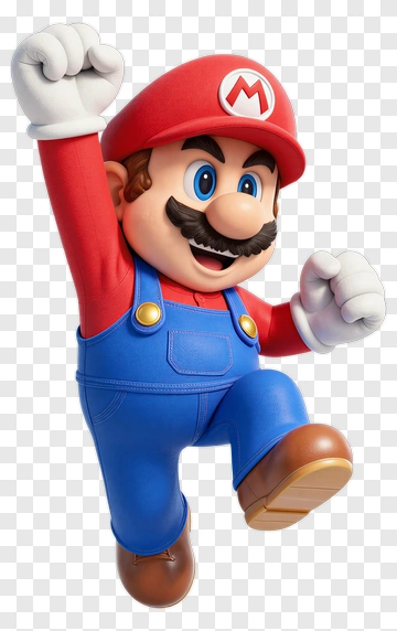 Mario Jumping With Excitement PNG