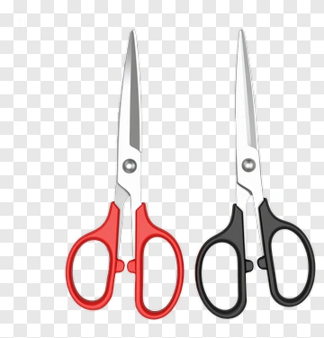 Red And Black Scissors PNG