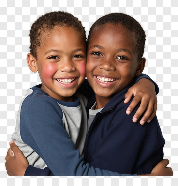 Happy Brothers Embracing Each Other PNG