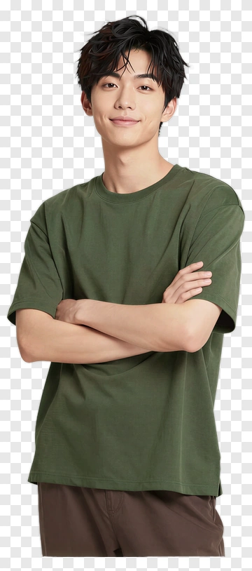 Smiling Young Man In Casual Outfit PNG
