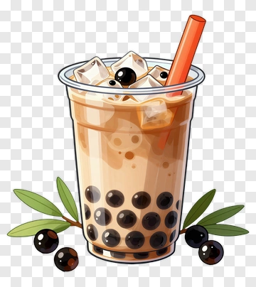 Bubble Tea With Tapioca Pearls PNG