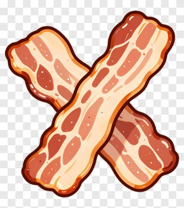 Bacon Strips Crossed PNG