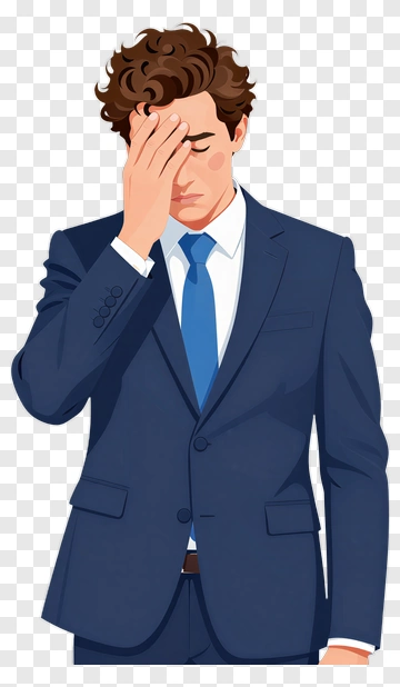 Frustrated Businessman In A Suit PNG