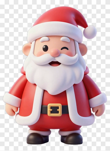 Cartoon Santa Claus Winking PNG