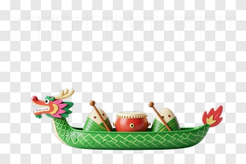 Dragon Boat With Drums PNG